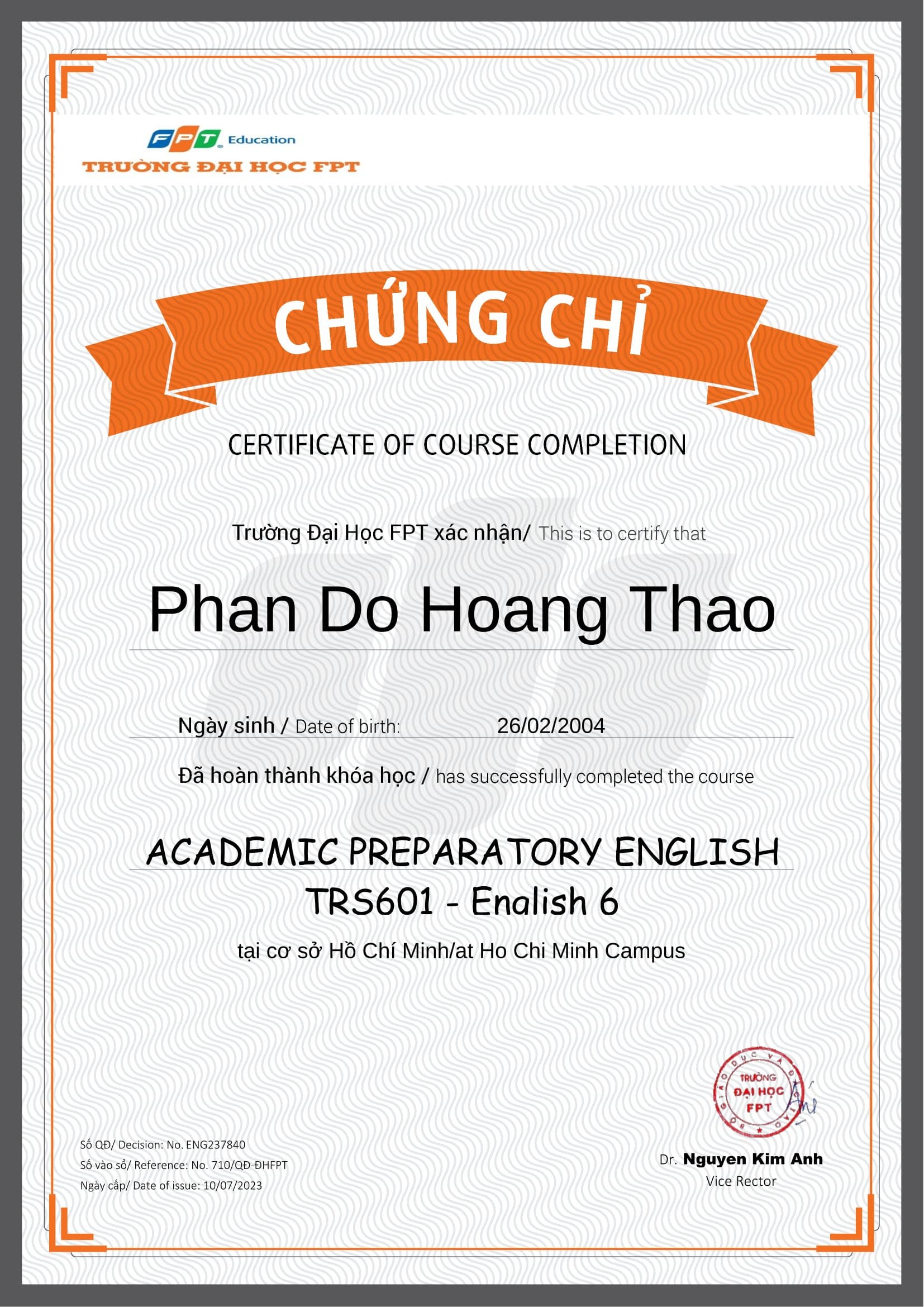 Academic Preparatory English