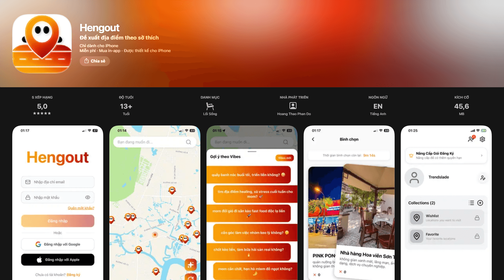 Hengout — Location Recommendation iOS App